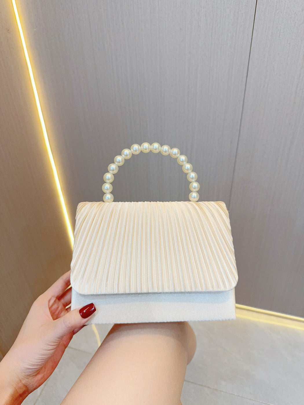 Women's Fashion Pleated Evening Bag delivery free