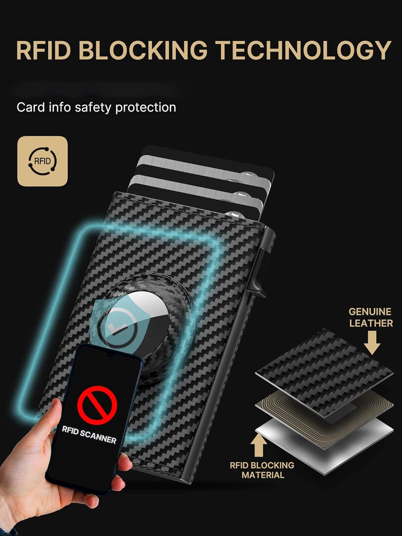 Men's Ultra-thin Smart Wallet Card Clamp